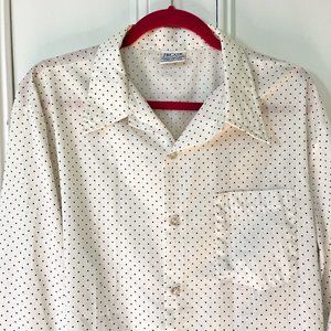 vintage polka dot button down